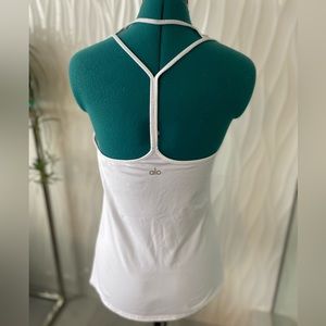 ALO yoga loose fit white tank top
